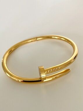 Generic Nail Cuff Bangle Bracelet in Gold